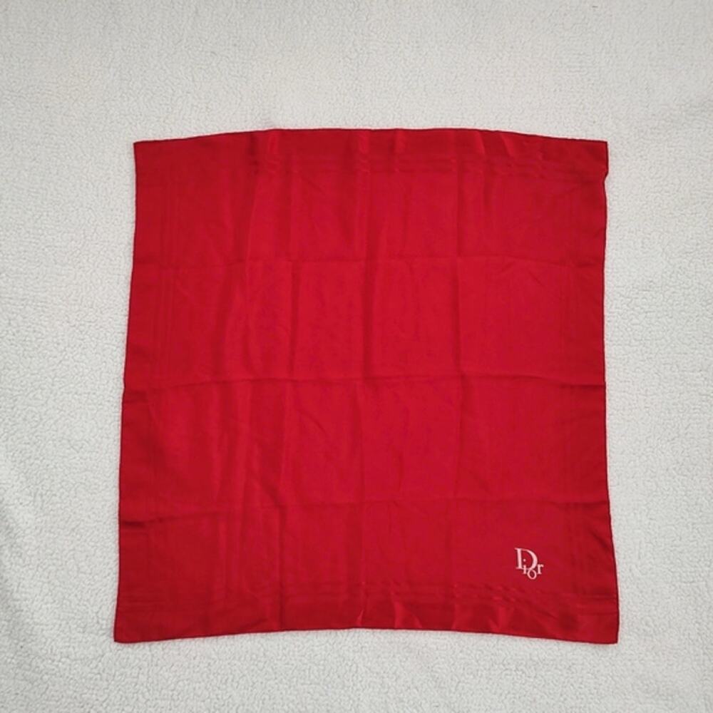 Dior vintage silk logo scarf 27" - Picture 2 of 5